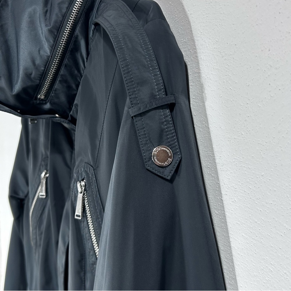 BCBGeneration Black Hooded Zipper Snap Utility Jacket Size L - Picture 5 of 16